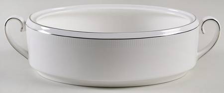 Blanc Sur Blanc Oval Vegetable No Lid