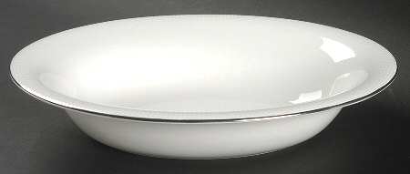 Blanc Sur Blanc 10" Oval Vegetable Bowl