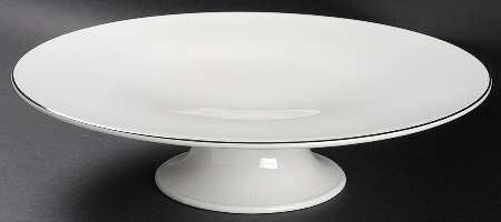 Blanc Sur Blanc 11" Diameter Pedestal Cake Stand