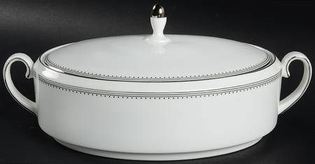 Grosgrain Oval Covered Vegetable
