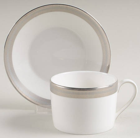 Tiara Flat Cup & Saucer Set