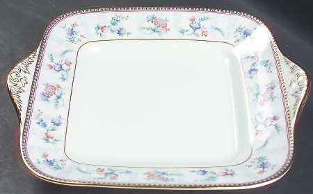 Sunburst Square Handled Cake Plate