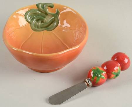 Jardin Potager Dip Bowl & Spreader Set