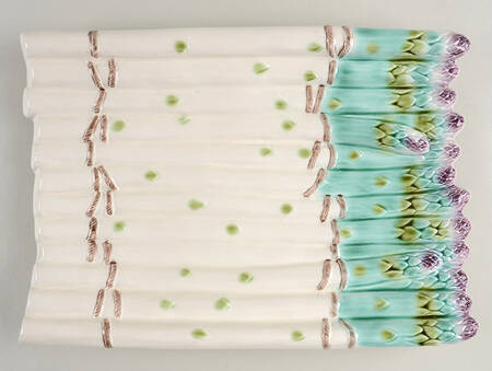 Asparagus 14" Figural Platter