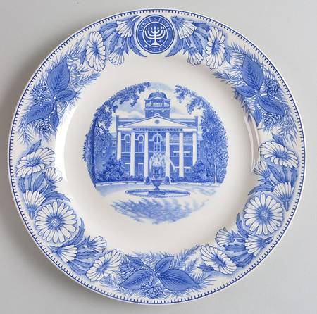 Limestone College Blue Dinner Plate