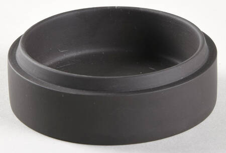 Gilded Black Basalt Egyptian 4" Round Box No Lid