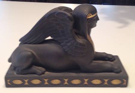 Gilded Black Basalt Egyptian Figurine