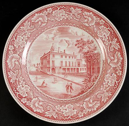 Old New York Red Dinner Plate by Wedgwood