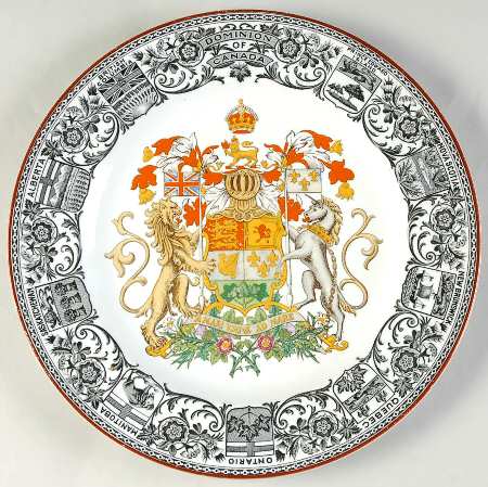 Dominion of Canada Black Dinner Plate