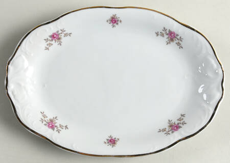 Tea Rose 9" Oval Serving Platter by Wawel