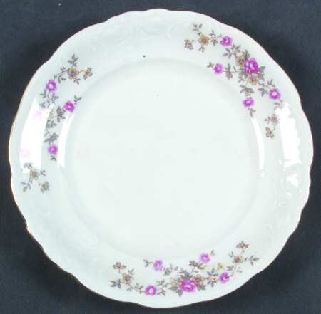 Tea Rose Bread & Butter Plate by Wawel