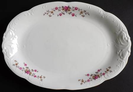 Tea Rose 13" Oval Serving Platter