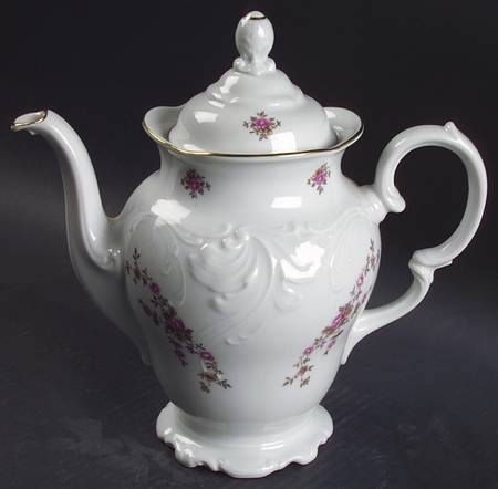 Tea Rose Coffee Pot & Lid