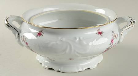 Tea Rose Round Vegetable No Lid