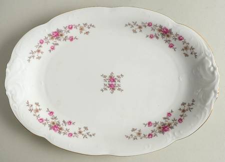 Tea Rose 13" Oval Serving Platter