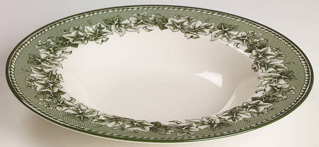 Kent Green Vine (Williams Sonoma) Large Rim Soup Bowl