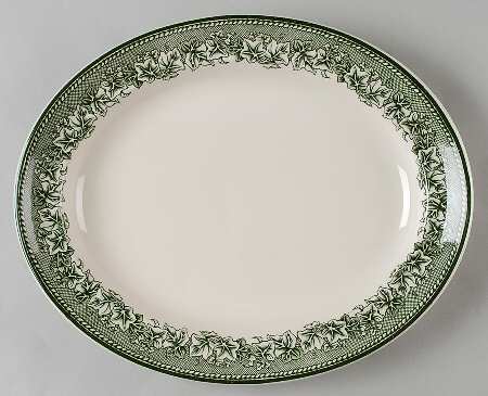 Kent Green Vine (Williams Sonoma) 14" Oval Serving Platter