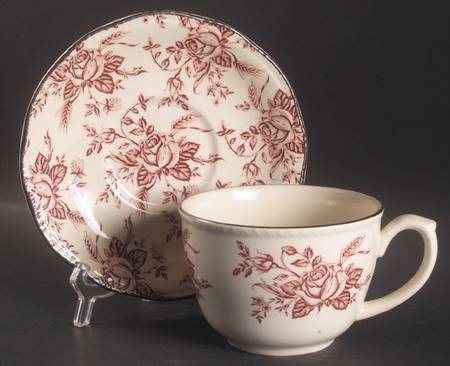 Colonial Rose Pink Jumbo Cup & Saucer Set