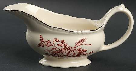 Colonial Rose Pink Gravy Boat