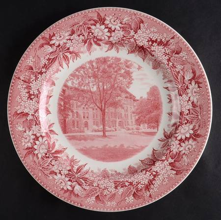 Denison University Pink Dinner Plate