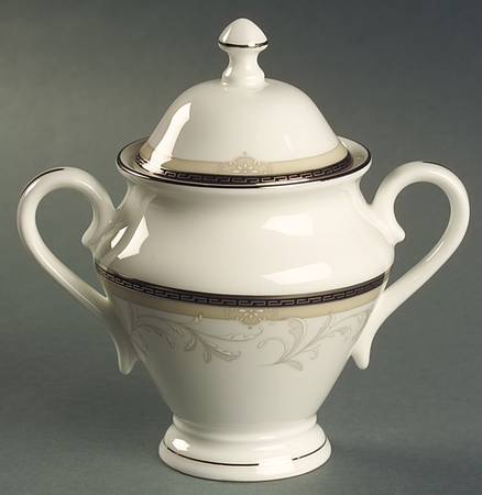 Brocade Sugar Bowl & Lid
