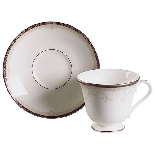 Brocade Footed Cup & Saucer Set