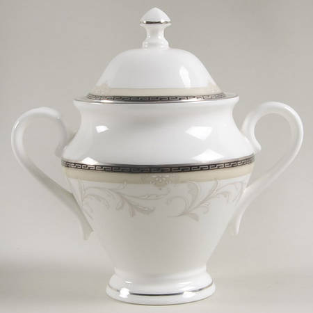 Brocade Sugar Bowl & Lid