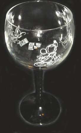 Mickey Mouse Sketch Glassware Goblet