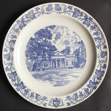 Monticello Blue (Grapevine Rim) Dinner Plate