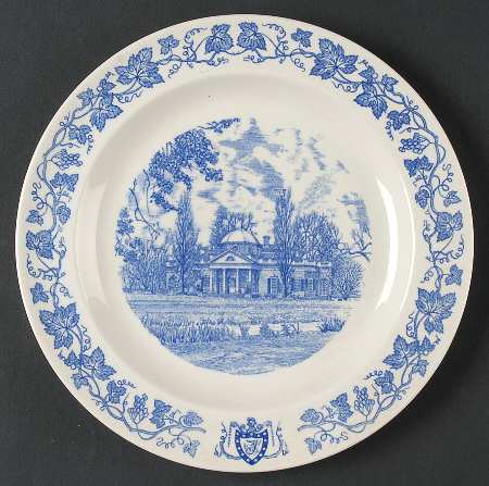 Monticello Blue (Grapevine Rim) Salad Plate