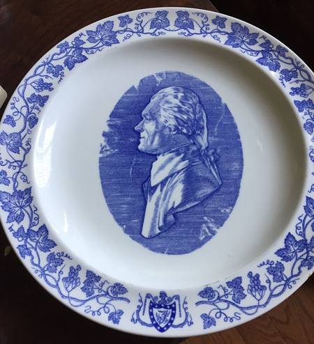 Monticello Blue (Grapevine Rim) Dinner Plate