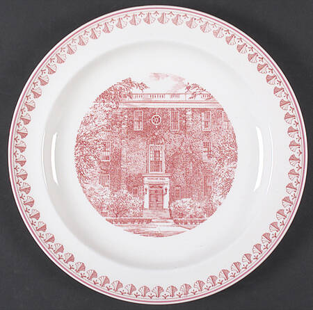 Harvard University Business School Pink Dinner Plate
