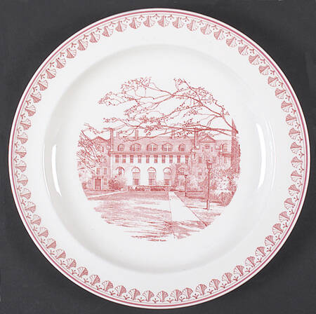 Harvard University Business School Pink Dinner Plate