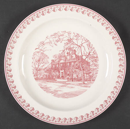 Harvard University Business School Pink Dinner Plate