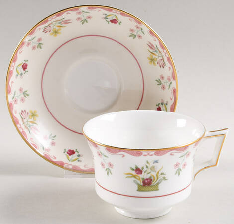 Bianca ("W" Wedgwood Mark Only) Footed Cup & Saucer Set by Wedgwood