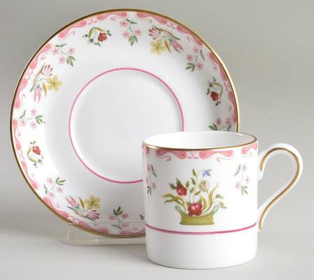 Bianca ("W" Wedgwood Mark Only) Bond Shape Demitasse Cup and Saucer Set