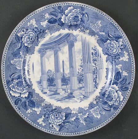 Washington Bicentennial Plates Blue Dinner Plate