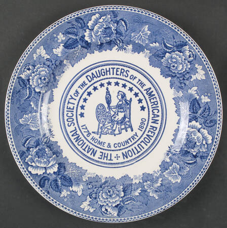 Washington Bicentennial Plates Blue Dinner Plate