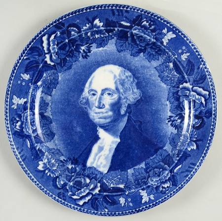 Washington Bicentennial Plates Blue Luncheon Plate