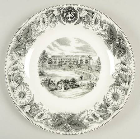 Limestone College Black Dinner Plate