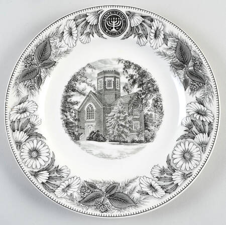 Limestone College Black Dinner Plate