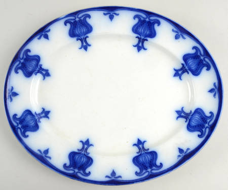 Poppy Flow Blue 13" Oval Serving Platter