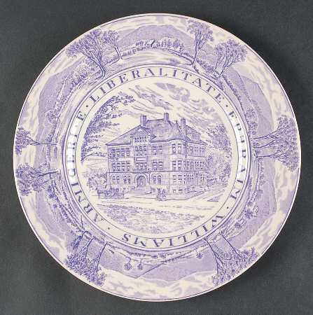 Williams College Dark Purple Dinner Plate