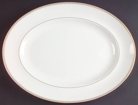Golden Grosgrain 13" Oval Serving Platter