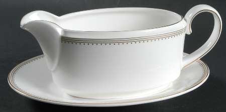 Golden Grosgrain Gravy Boat & Underplate
