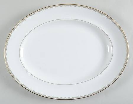 Golden Grosgrain 14" Oval Serving Platter