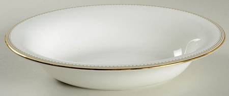Golden Grosgrain 9" Oval Vegetable Bowl