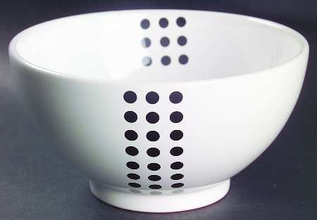Freestyle Black & White Coupe Cereal Bowl