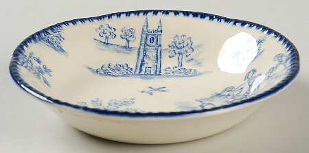 Toille de Jouy Blue (Scallop) Fruit/Dessert (Sauce) Bowl