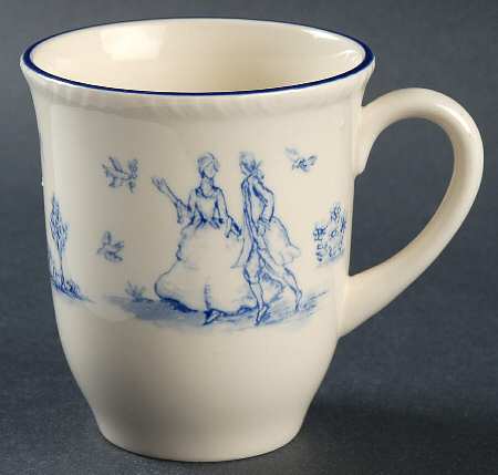 Toille de Jouy Blue (Scallop) Mug